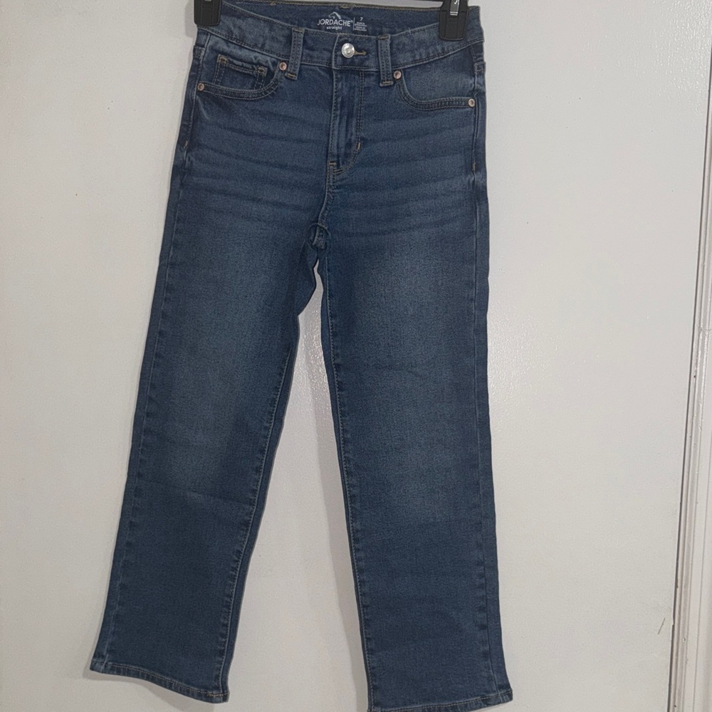 Jordache Girls Dark Blue Straight Leg Jeans